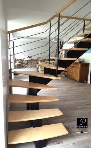 fabricant d'escaliers bois métal sur vannes Pontivy baud Escalier fabriqué par Menuiserie Peuron