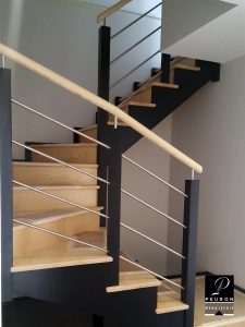 fabricant d'escaliers bois métal sur vannes Pontivy baud Escalier en bois fabriqué par Menuiserie Peuron