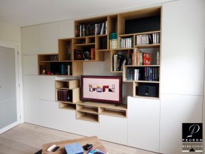 Meuble TV bibliothèque pour salon